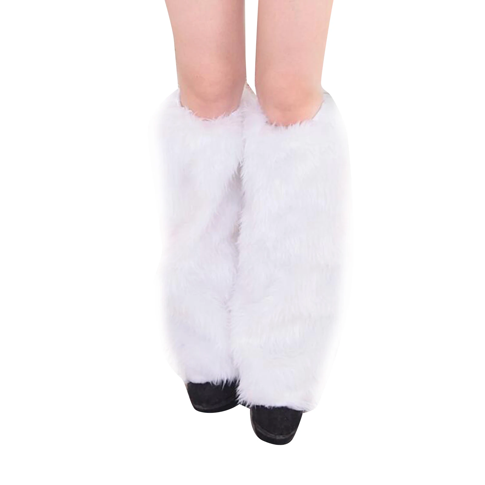 

Fluffy Leg Warmer Women Warm Knee High Winter Leg Boot Socks Long Socks Calf Protection J55