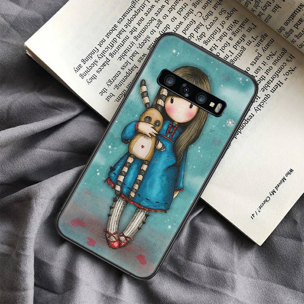 

Cartoon Santoros Lovely Gorjuss Phone Case For Samsung Galaxy Note S 8 9 10 20 Plus E Lite Uitra Black Waterproof 3D Bumper
