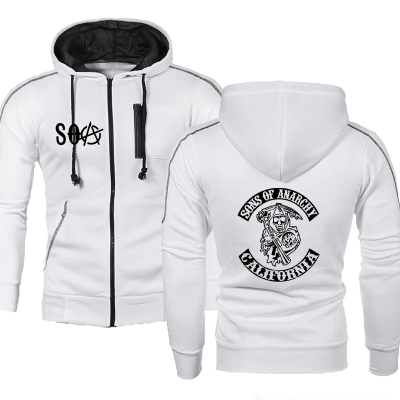 Толстовка мужская с капюшоном SOA Sons of анархий свитшот для детей худи SAMCRO уличная
