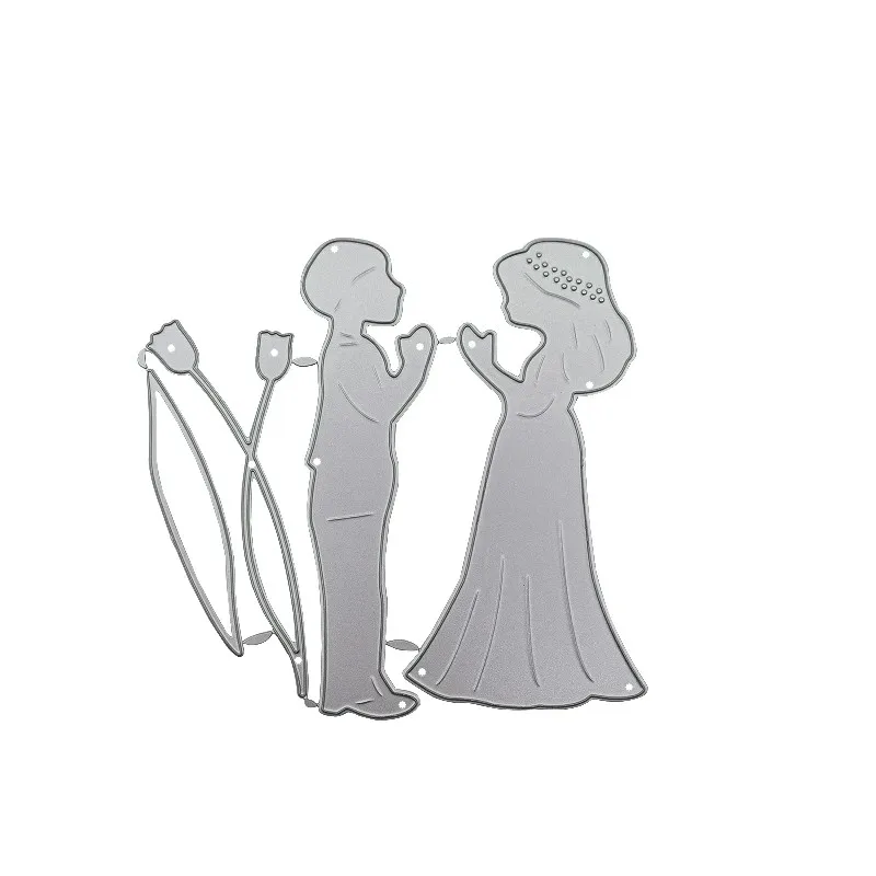 

Lover Rose Flower Valentine'S Day DIY Arts Love Craft Metal Cutting Dies Heart Stencil Album Stamp Paper Card Embossing Craft