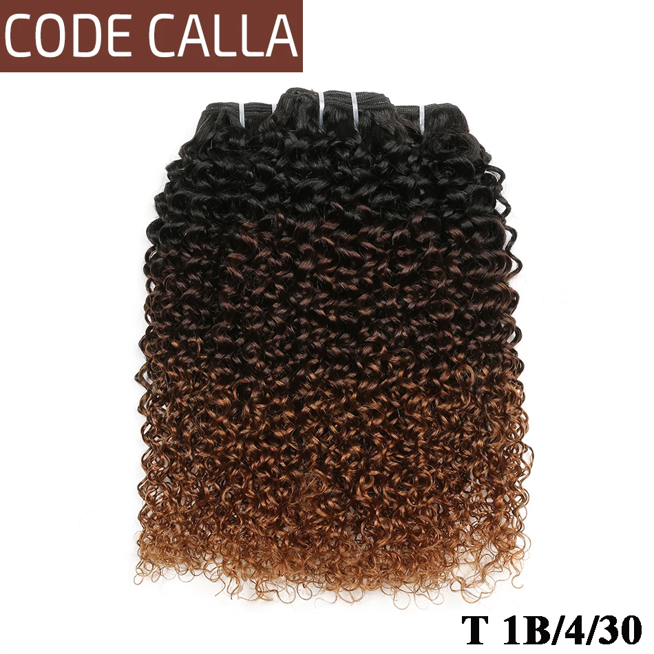 

Brazilian Kinky Curly Weave Human Hair Bundles Ombre Remy Hair Weaving 1/3/4 Bundles Deal T1B/4/30 Afro Curly Hair Extensions