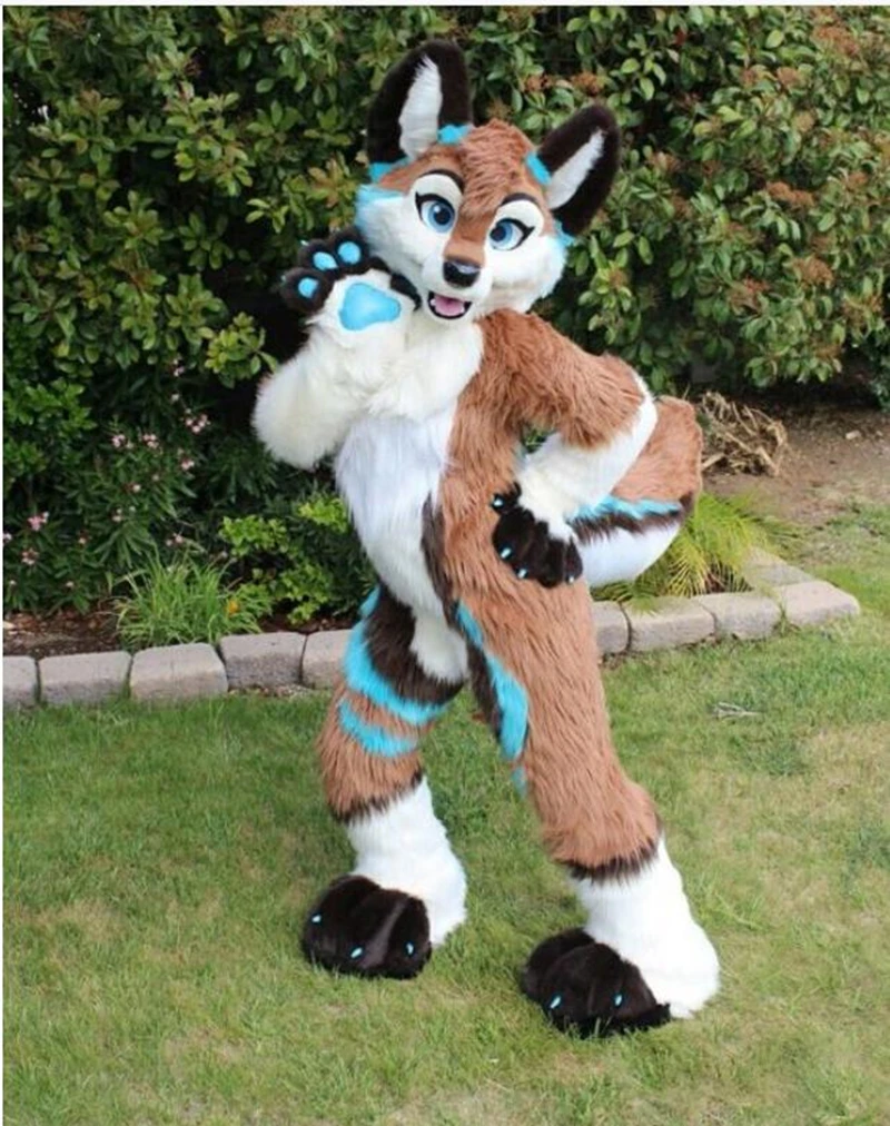 Костюм талисман Fursuit волк собака хаски|Талисман| |