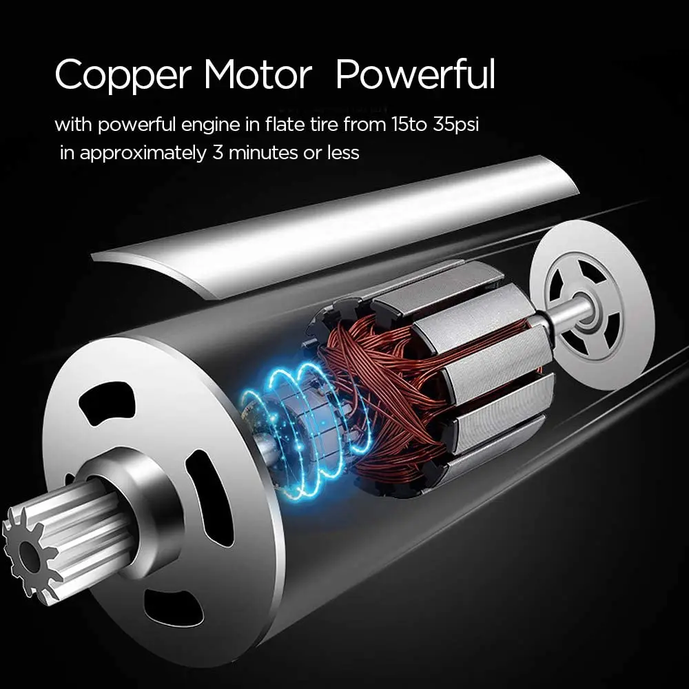 Comprar Bomba De Aire Digital Para Coche, Compresor De Aire, Bomba De Neumáticos Con Luz LED, Inflador De CC De 12V, 150 PSI, Herramienta De Reparación De Automóviles Portátil