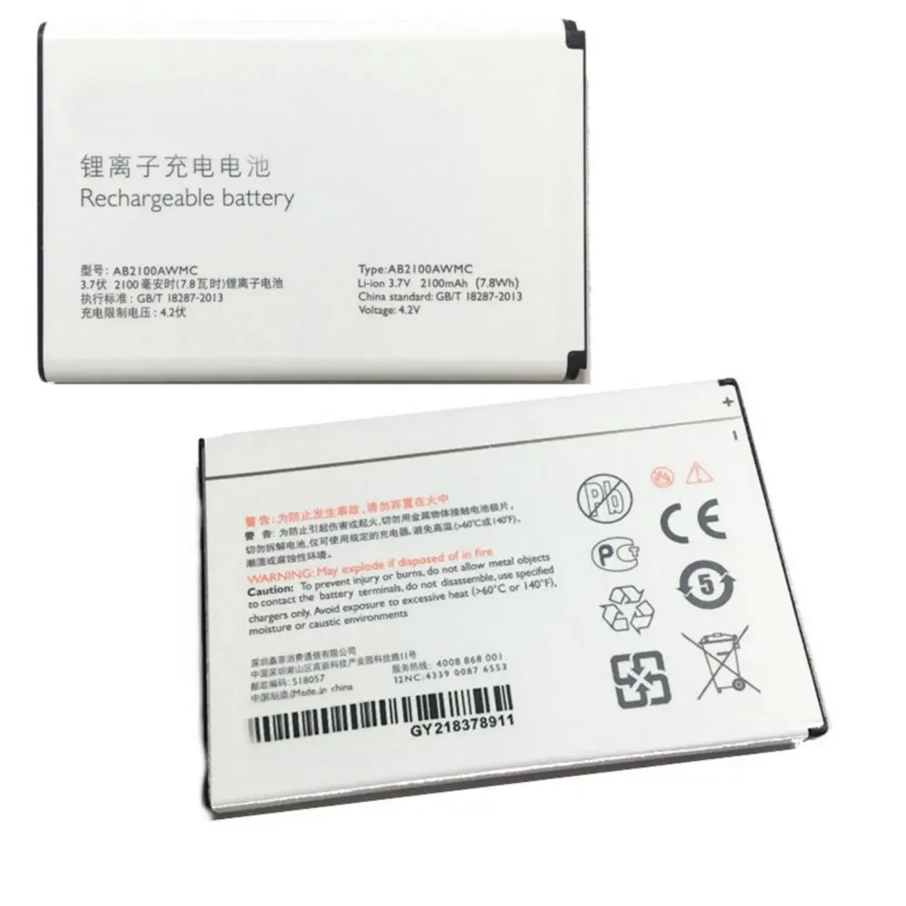 Оригинальный аккумулятор AB2100AWMC 2100 мА/ч 3 7 в Вт/ч для PHILIPS Xenium X622 W632 W336 V726 CTX622 CTW632 CTW336