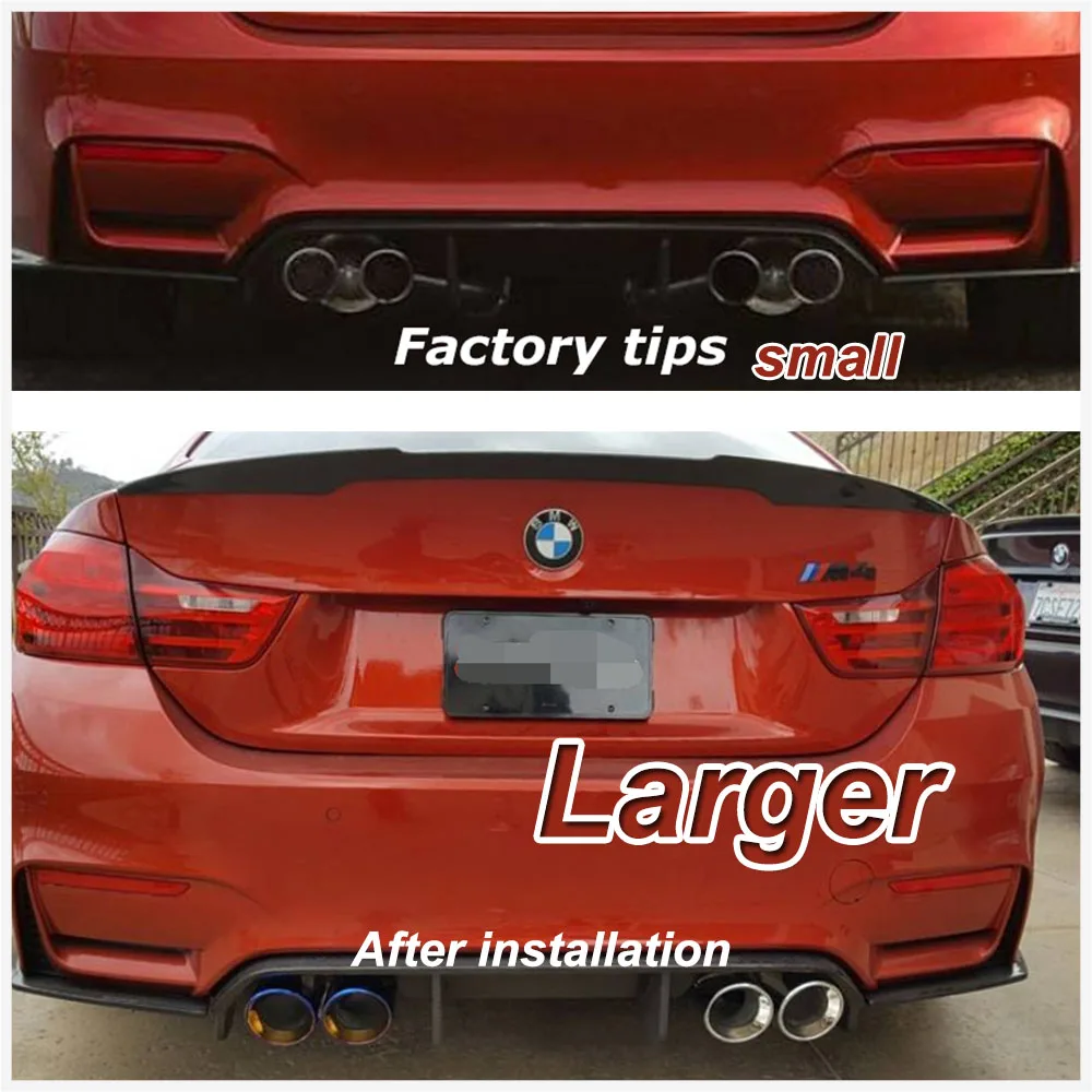 Автомобильный спорт пригодный для BMW S55 FM 3 75 &quotкомплект из 4 шт нержавеющая сталь