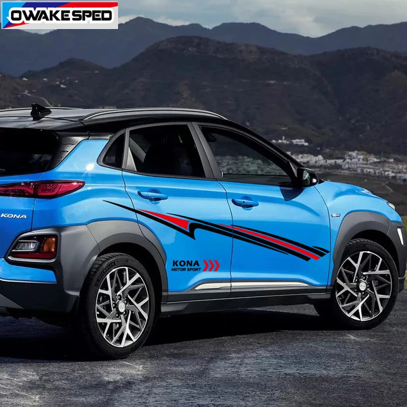Двусторонние гоночные спортивные полосы для автомобильной двери Hyundai-KONA