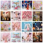 Mehofond фон детских празднований дня рождения воздушные шары и облаками для девочек и мальчиков фон для фотосъемки фотосессия фотостудия фотозонт