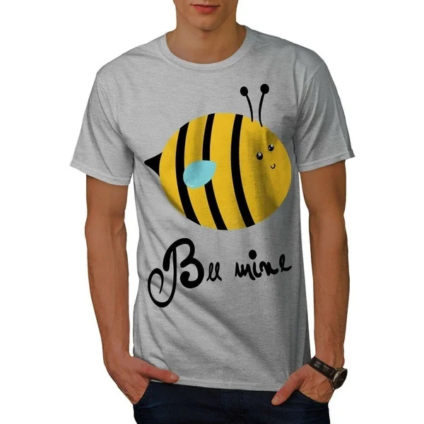 

Wellcoda Bee Mine Pun Joke Funny Mens T-shirt, Graphic Design Printed Tee