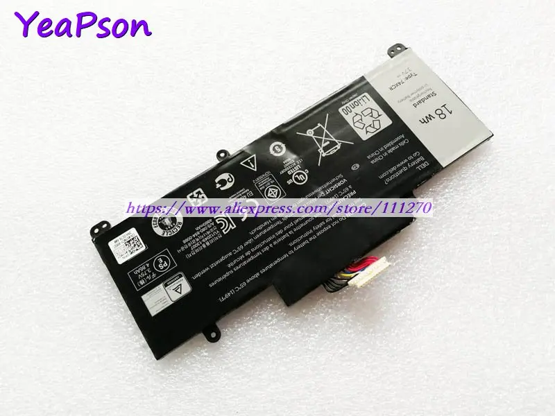 Аккумулятор Yeapson для ноутбука Dell Venue 8 Pro 3 7/3845 Tablet 5830 в 18 Вт/ч 74XCR 074XCR X1M2Y | Компьютеры