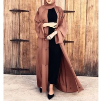 muslim women abaya maxi dress dubai beading kimono turkish open cardigan clothing islamic ramadan robe eid jilbab middle east