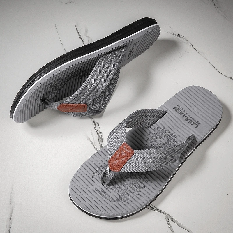 

Summer Rubber Indoor Flip Flops Men Non-Slip Comfortable Casual Slippers Men Outdoor 2021 New Soft Bottom Fashion Beach Sandals