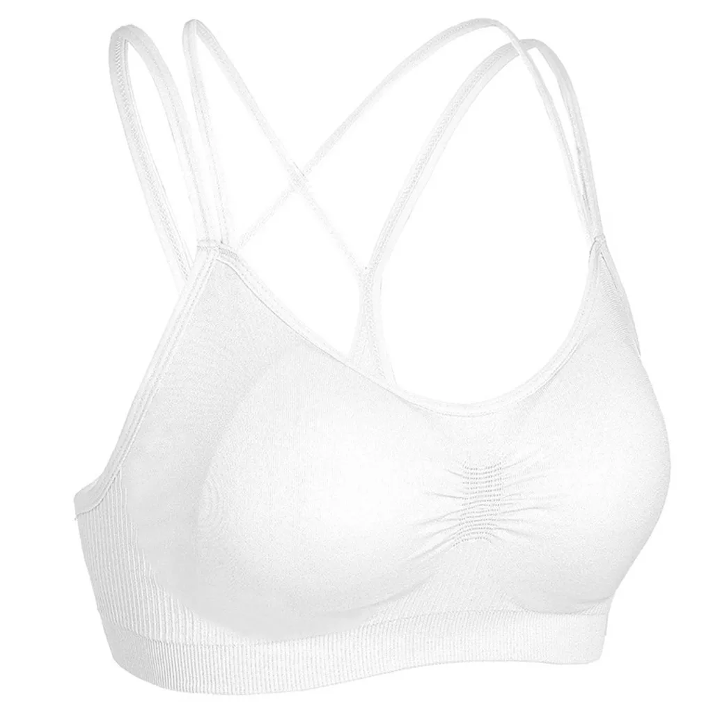 1 шт. Женский Летний Эластичный Спортивный бюстгальтер с открытой спиной и