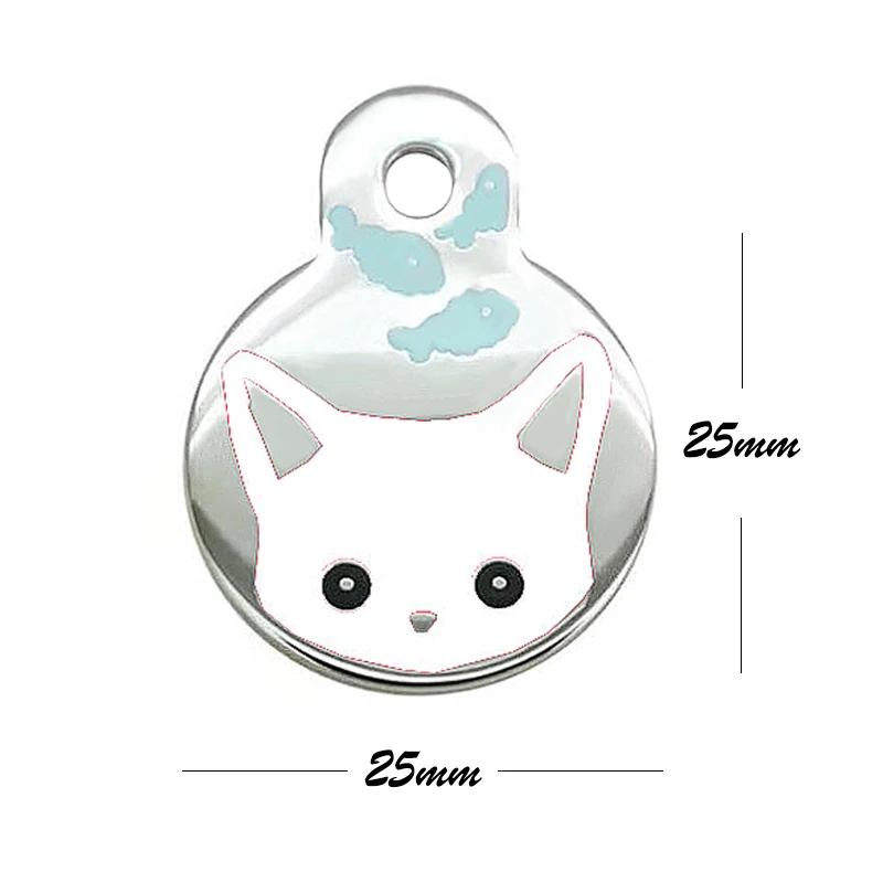 Персонализированная идентификационная бирка для домашних животных кошек