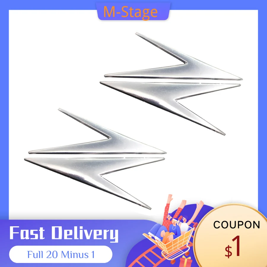 Наклейки для мотоцикла Yecnecty 2 шт. эмблема хромированный знак в форме Z 3D наклейки