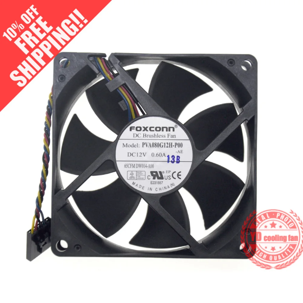 NEW FOXCONN 8025 8CM 4lines control speed PVA080G12H для DELL 12V 0.60A охлаждающий вентилятор| |