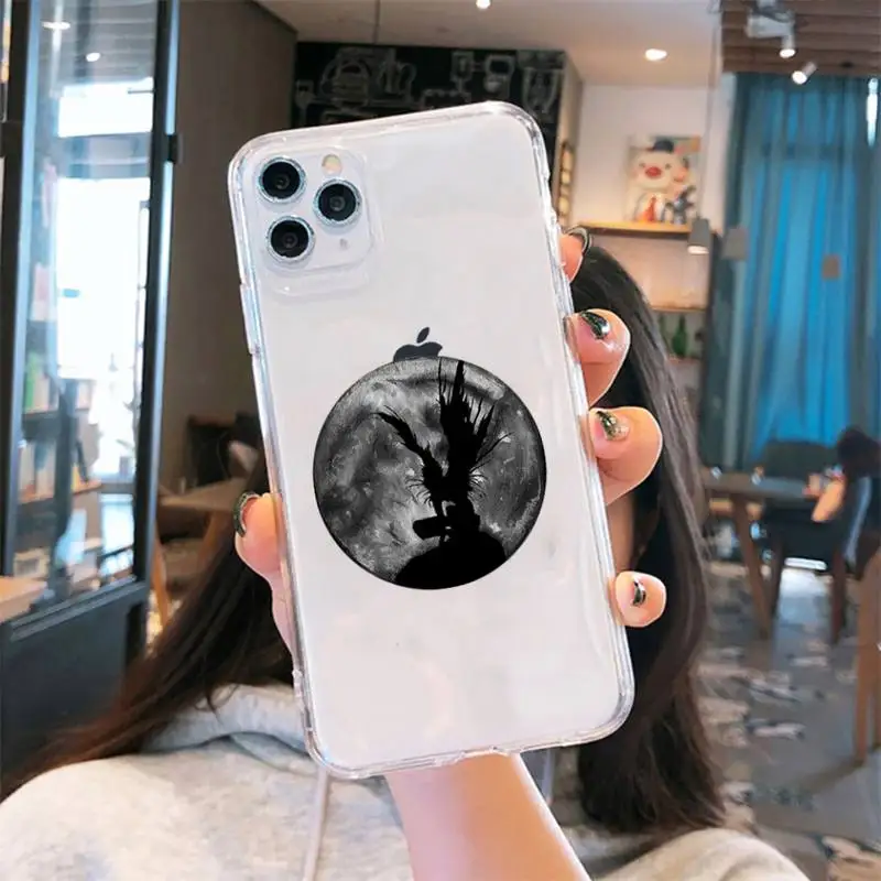 

rem and misa death note anime cool Phone Case Transparent for iPhone 6 7 8 11 12 s mini pro X XS XR MAX Plus shell