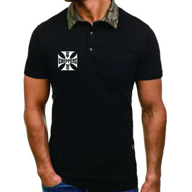 Летняя мужская рубашка поло для западного побережья с коротким рукавом