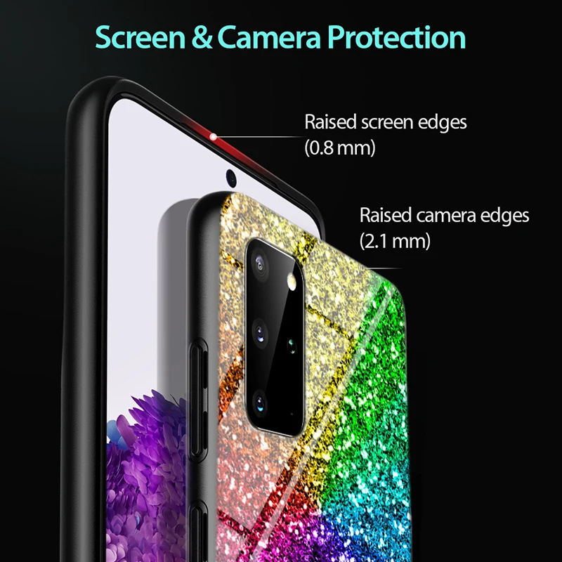 

Colorful Fashion for Samsung S20 Ultra Plus A91 A81 A71 A51 UW A41 A42 A31 A21 A21S A11 5G Bright Black Phone Case
