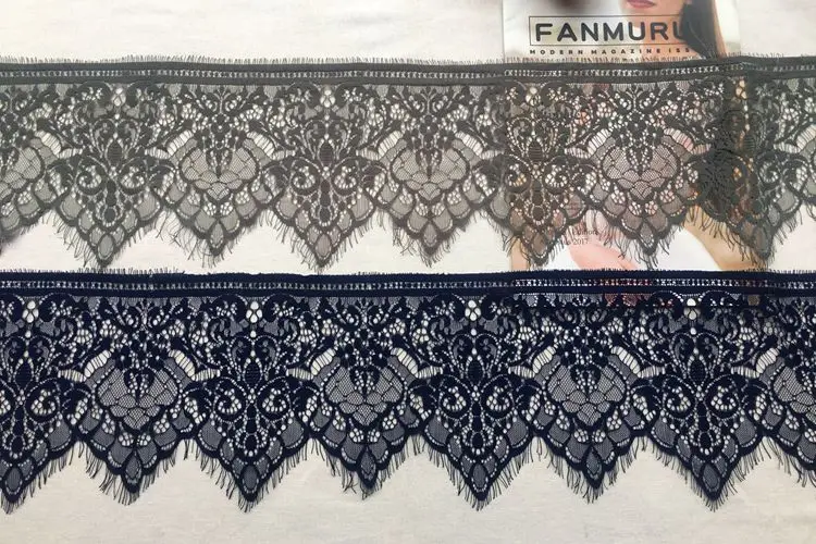 Разноцветная волнистая кружевная отделка вышивка украшение для ресниц ткань