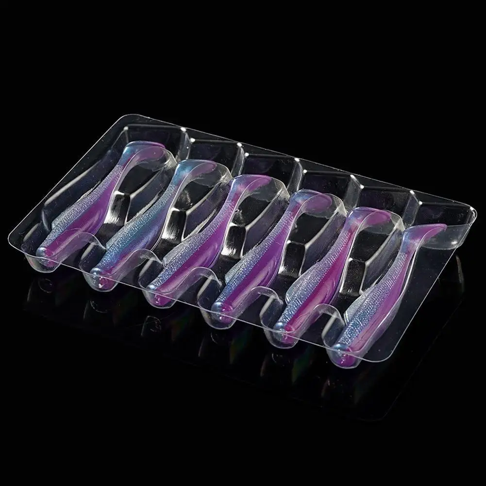 Мягкие рыболовные приманки в виде гольяна с T-образным хвостом 6 шт./лот 8 5 см