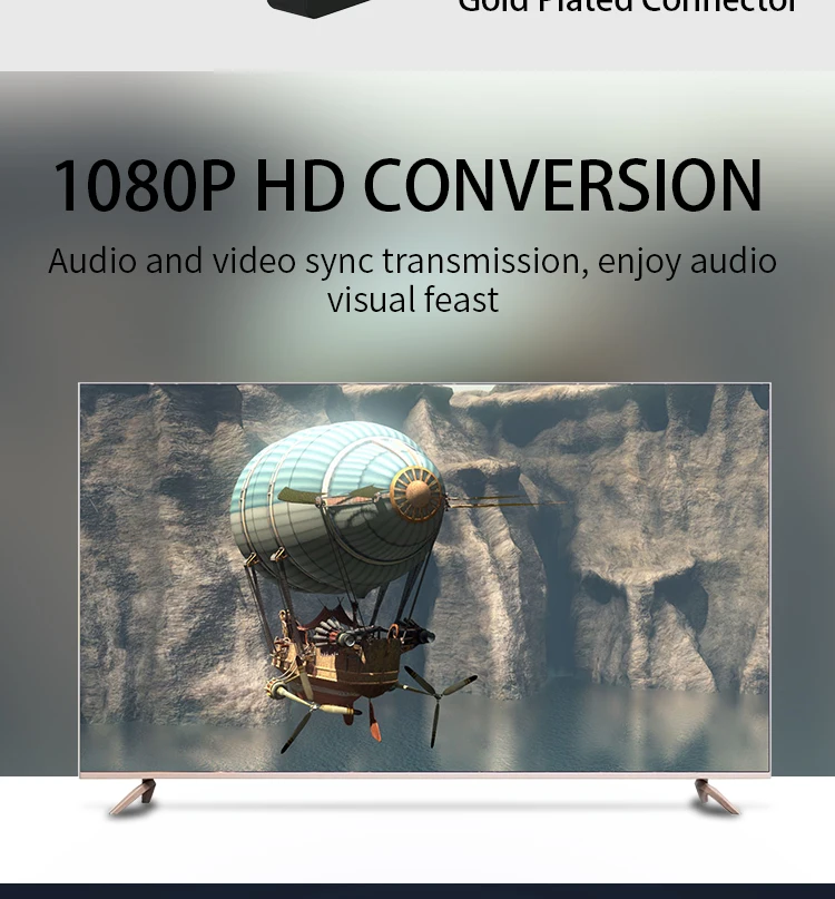 GCX преобразователь из VGA в HDMI аудио видео синхронизация 1080P 60Hz VGA2HDMI для ПК монитор проектор VGA штекер HDMI Женский адаптер