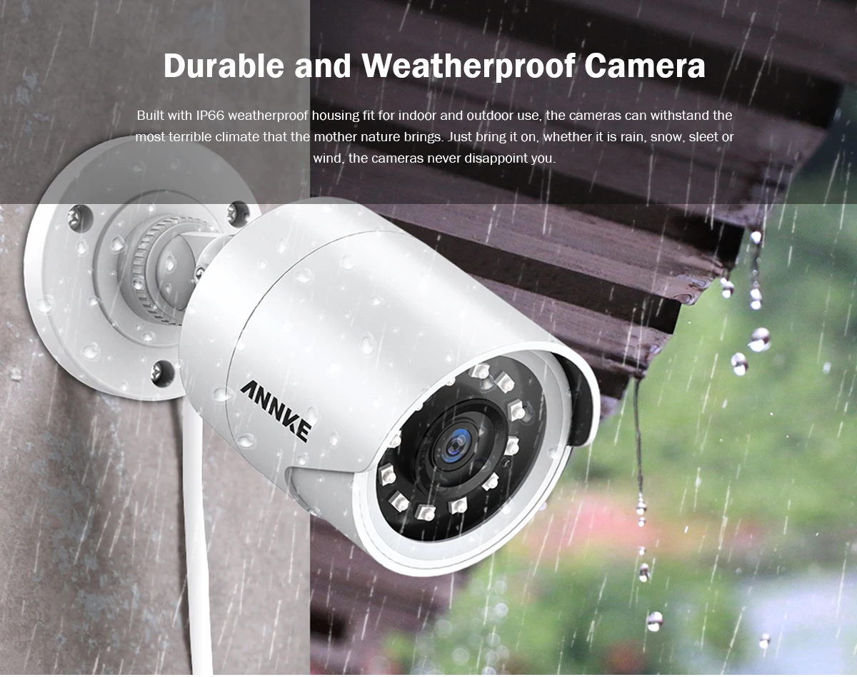 ANNKE 4CH 5-в-1 цифровой видеорегистратор, система CCTV 4CH 2,0 Мп ИК IP66 Наружные камеры безопасности 1080P HDMI система видеонаблюдения TVI DVR комплект видеонаблюдения