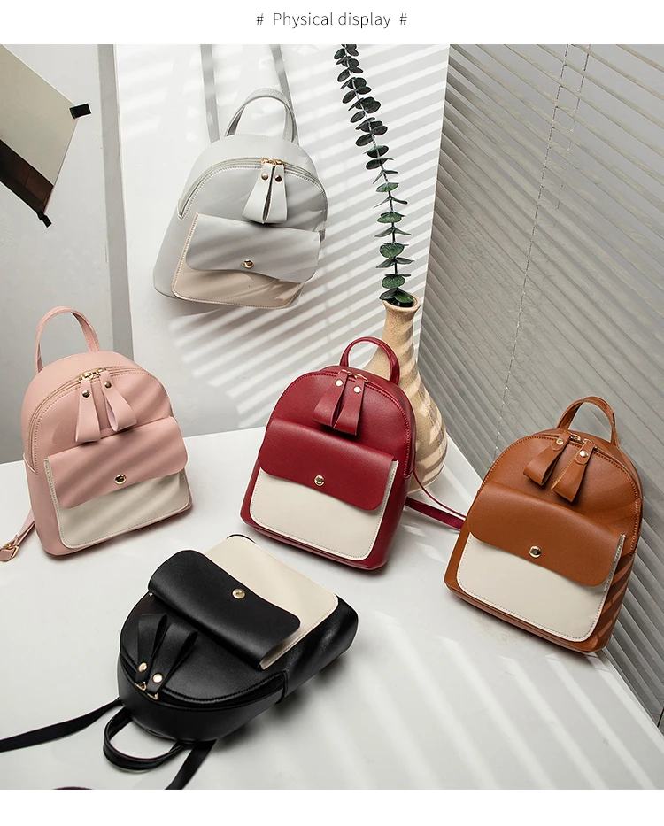 POMELOS Fashion Mini Backpack Women New Arrival Girls Backpack PU Leather Function Backpack Purse Shoulder Crossbody Back Bag