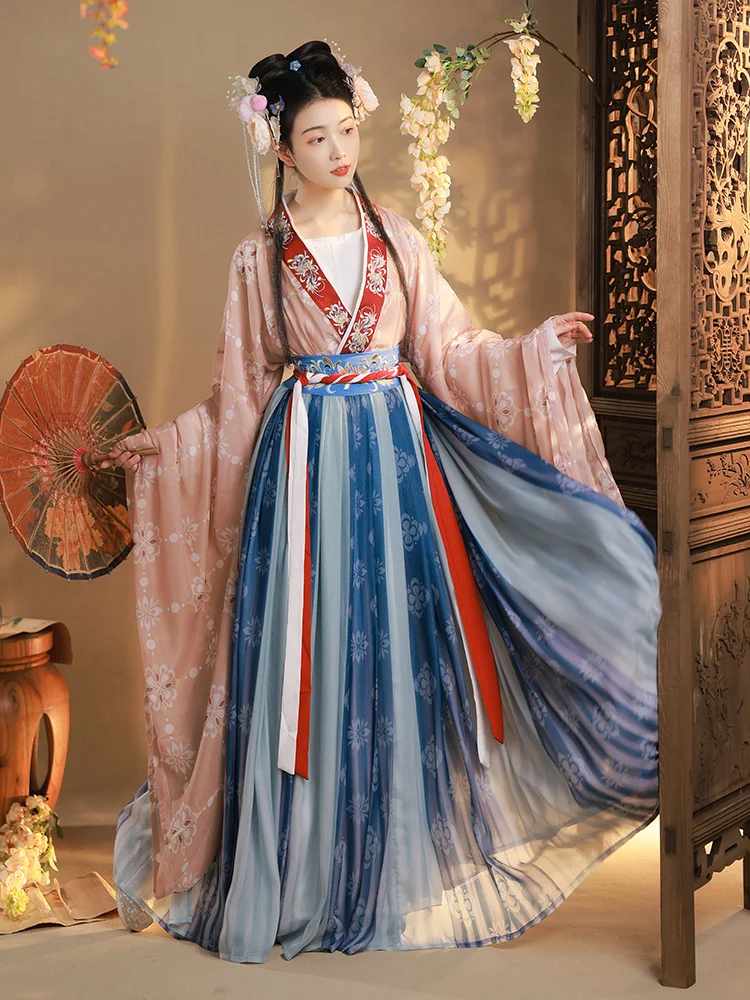 2021 hanfu Женская Повседневная китайская юбка с поясом ханьфу китайские костюмы в