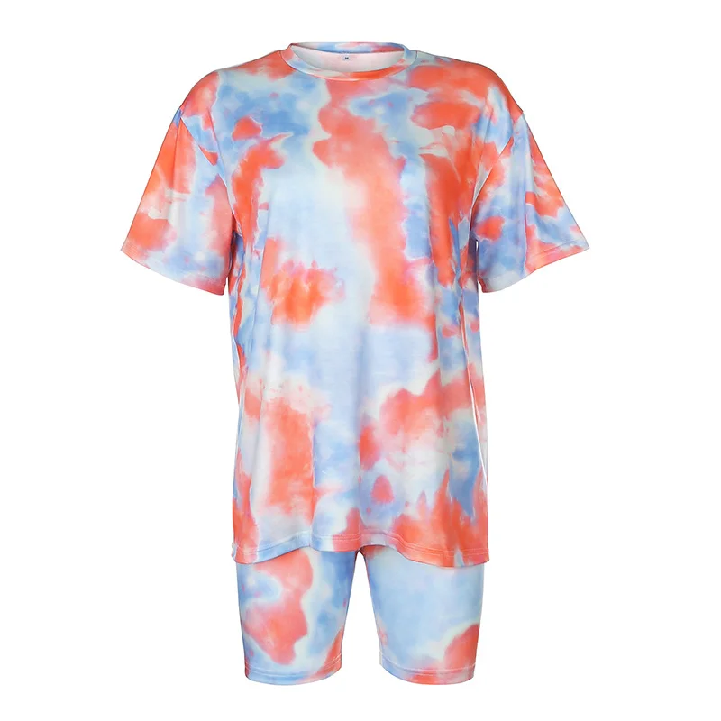 Футболка с принтом Artsu Tie Dye Длинные Стильные шорты пляжная одежда повседневная