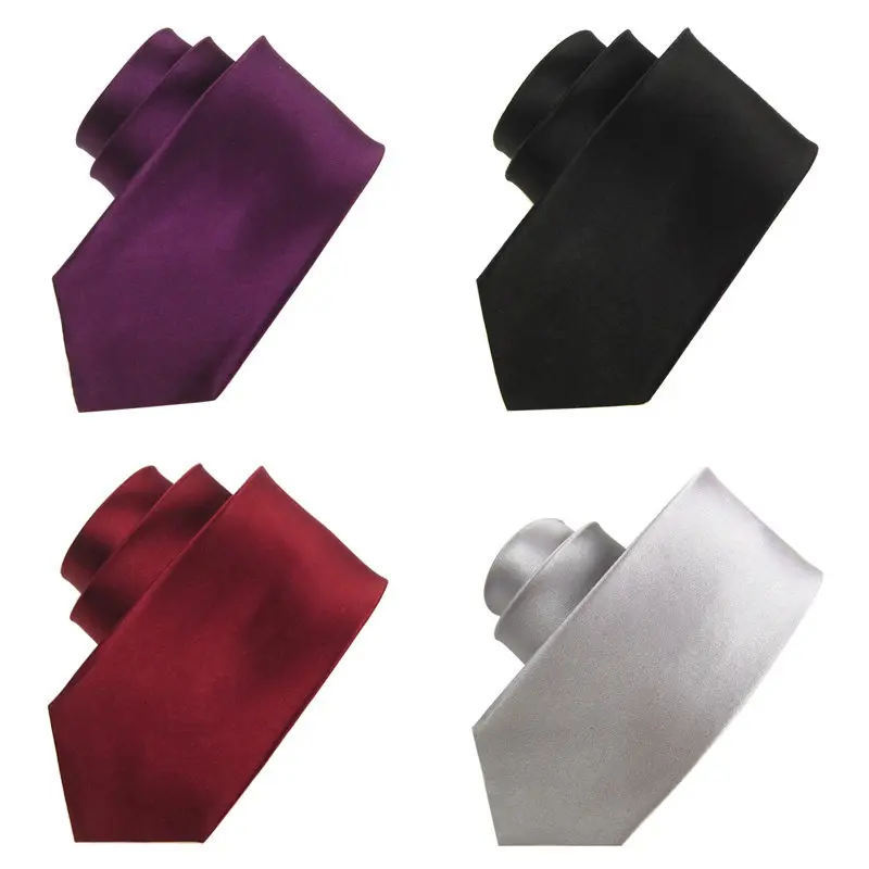 

High Quality 2019 New Fashion Ties Men Business 8cm Red Pink 100% Silk Tie Wedding Ties for men Designers Brand with Gift Box