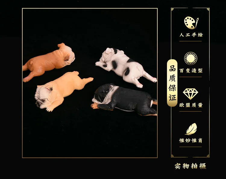 

9.5CM Lovely Sleepy French Bulldog Models Animal Action Figures Children Boy Girl Toys Gifts Displays