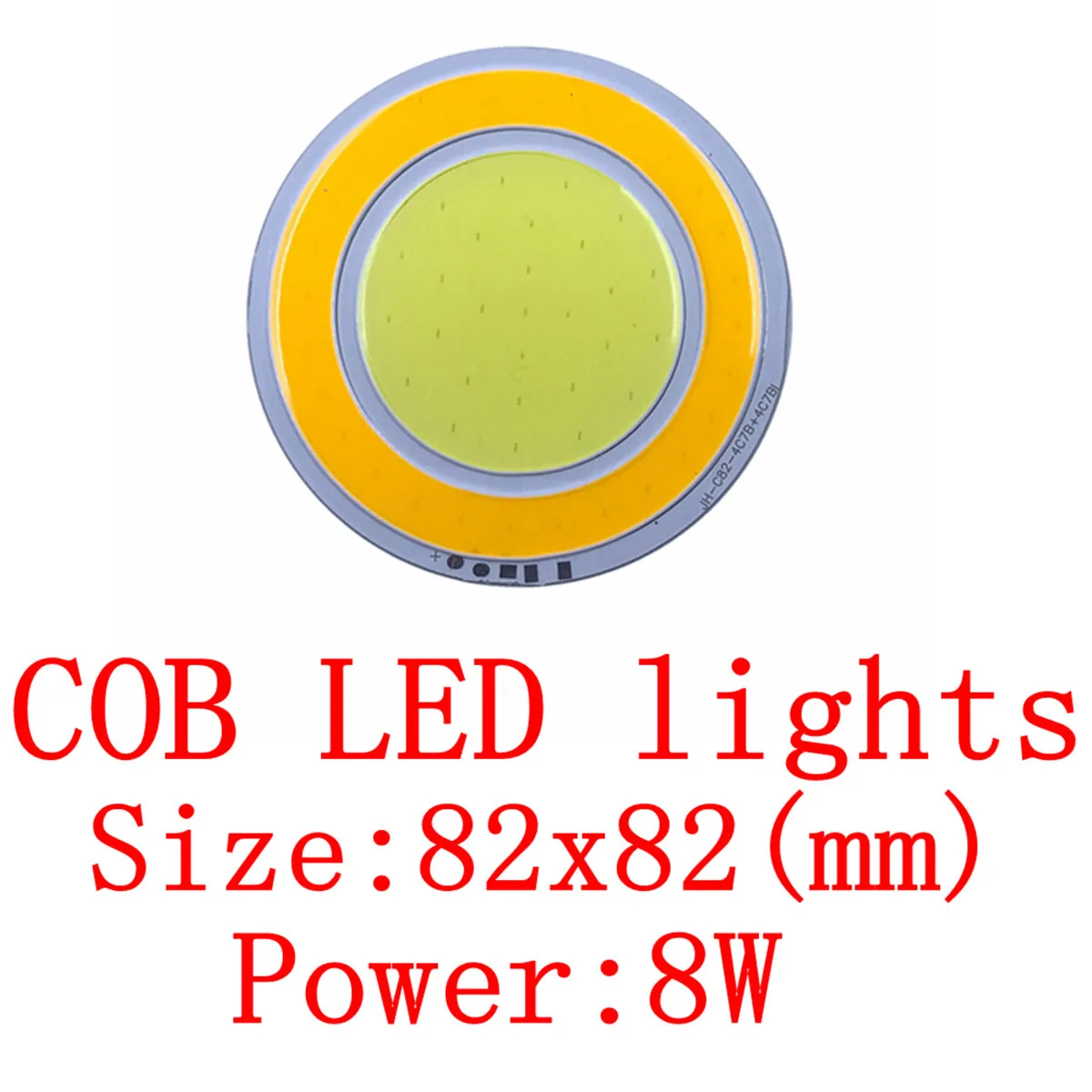 Круглый светодиодный чип с регулируемой яркостью 8 Вт COB 82x82 мм прожектор 2