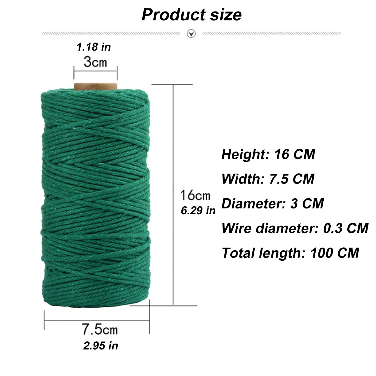 

Dyi Macrame Yarn 3 Mm X 100 M Decorative Warp Cotton For Knitting Crafts Party Wedding Decoration Accessory Rope Colorful Thread