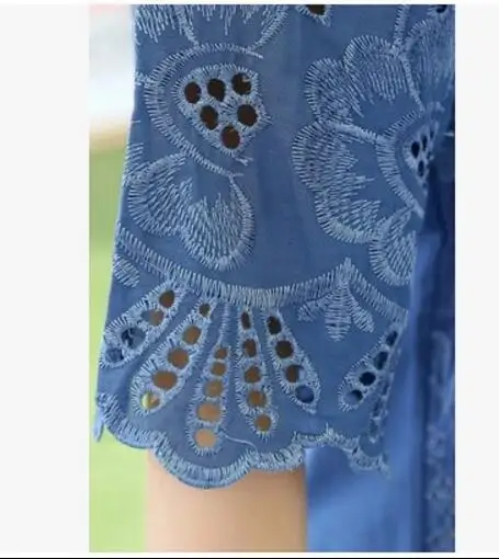 Лето 2019 женские блузки винтажная рубашка с вышивкой этническая блузка коротким