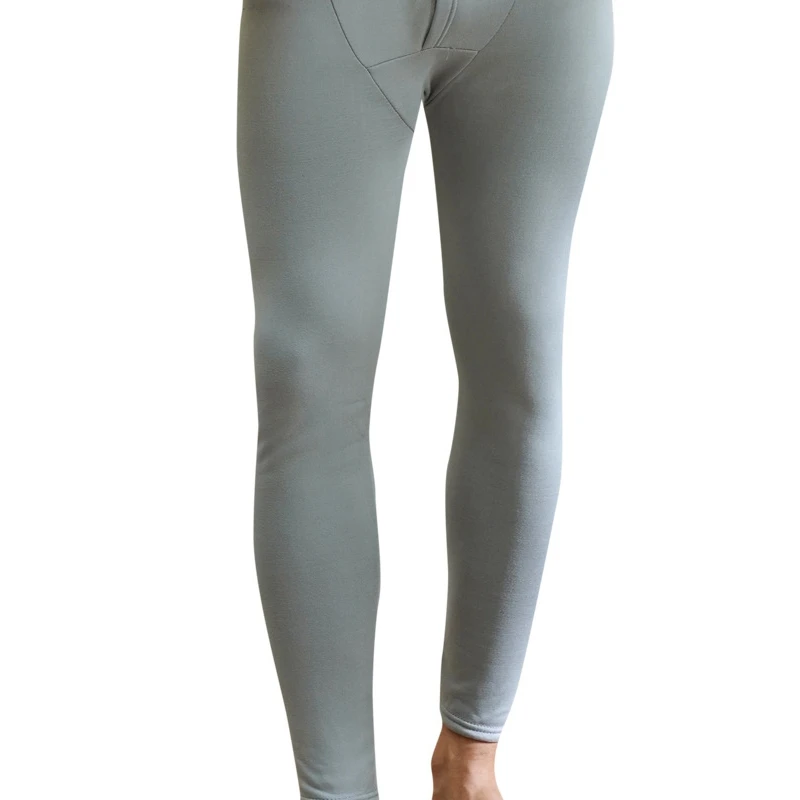 Light gray Зима, мужское термобелье, дышащие подштанники, мужские теплые подштанники, обтягивающие леггинсы, тонкие мужские подштанники - Цвет: Light gray