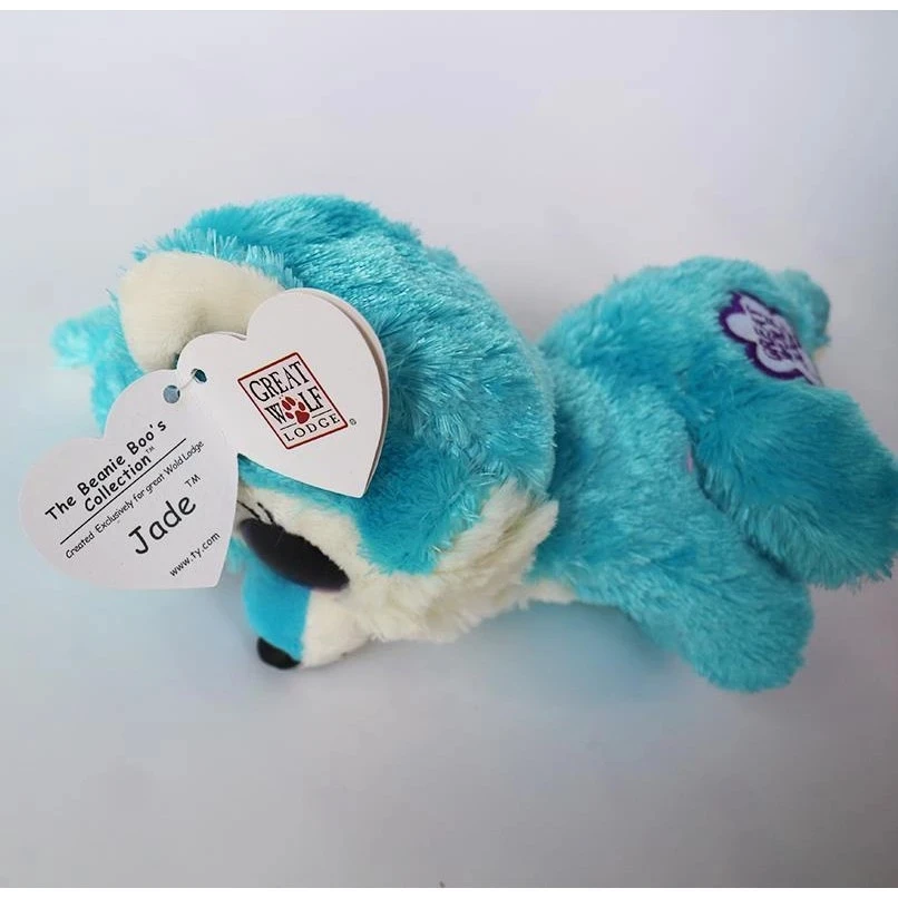 Ty Beanie Боос большие глаза набитая животная плюшевая синий и красный цвета