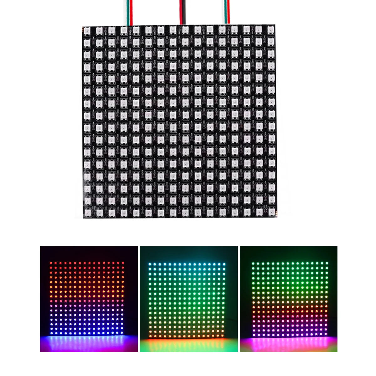 

Светодиодный экран WS2812B WS2811IC, 16 х16 пикселей, цифровой гибкий программируемый индивидуально адресуемый 5050 полноцветный модуль постоянного т...
