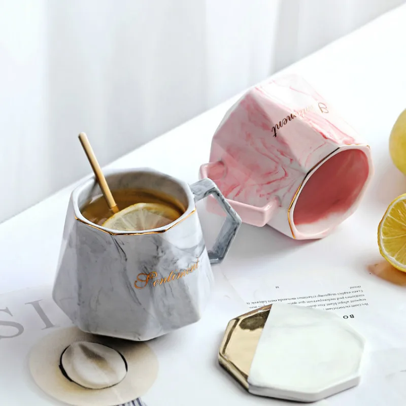 

Nordic Porcelain Espresso Cup Eco Friendly Tea Cup High Capacity Ceramic Mug Coffee Cups Tazas De Cafe Kitchen Tea Mugs MM60MKB