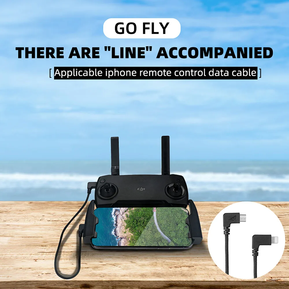 dji mavic mini remote control data cable line mobile phone iphonetablet pc for mavic 2airmavic minispark drone accessories free global shipping