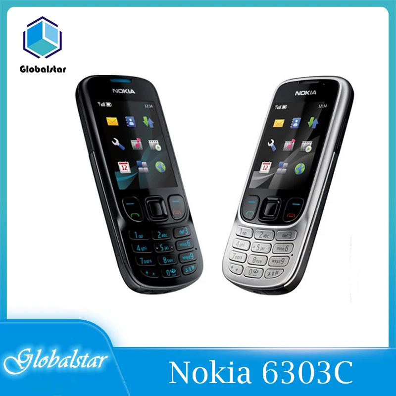 

Nokia 6303c refurbished Original Unlocked Nokia 6303 Classic FM GSM 3MP Camera phone Russian keyboard support Free shipping