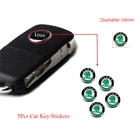 14 мм алюминиевые автомобильные наклейки на ключи с дистанционным управлением Автомобильная эмблема значок аксессуары для Skoda Karoq Superb Octavia Yeti Kodiaq Rapid Kamiq Fabia