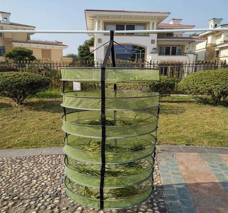 2 фута/24 дюйма 4/ 6/ 8 слой зажим на подвесных травяных бутонах Сухая Сетка Съемная