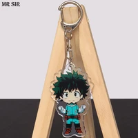 my hero academia acrylic keychain anime figures all might midoriya izuku todoroki shoto key chain for bags cartoon keyring gifts