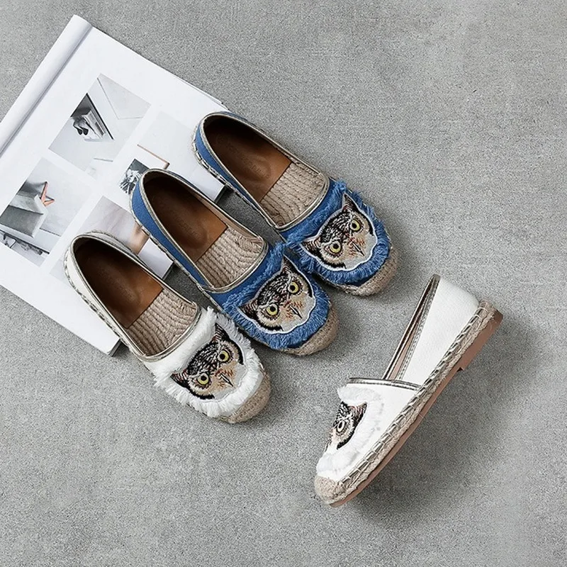 Женские туфли в рыбацком стиле Повседневные Дышащие на плоской подошве с