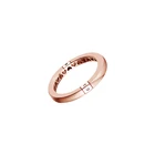Женское Обручальное кольцо из розового золота, с прозрачным фианитом