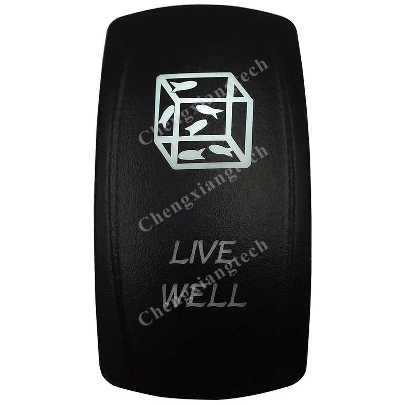 12 В постоянного тока 24 В, морской класс, переключатель живого скважины, Белая светодиодная лампа, 3-контактный ВКЛ./ВЫКЛ., SPST, водонепроницаемый IP66