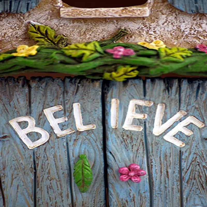 

Resin Hand-Painted Colourful Birdhouse Garden Patio Country Cottages Bird House