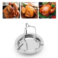 camping bbq grilled chicken rack stainless steel grilled chicken tray not easy to rust anti fall camping grill kitchenware