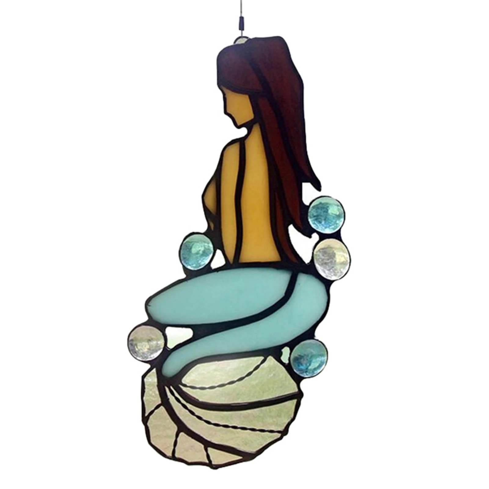 

Cute Hanging Decoration Pendant Wall Art Stained Ornament Window Panel for Home Yard Garden Decoration HVR88