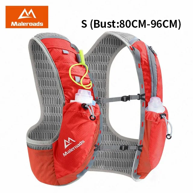 Maleroads наружные спортивные рюкзаки, походные рюкзаки, сумки для бега, водонепроницаемый ультра-светильник, велосипедный рюкзак, марафон, рюкзак для воды - Цвет: Red-L